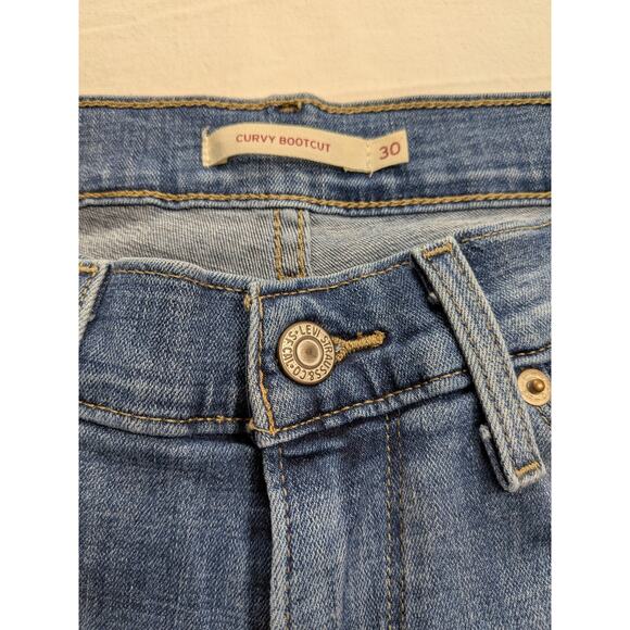 Levis Jeans Womens 30w Blue Denim Curvy Bootcut Low-Mid Rise Classic Y2k Country - Picture 3 of 12